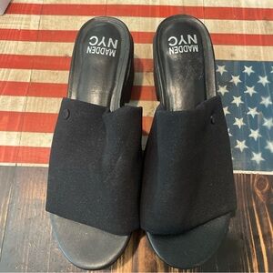 Madden NYC Women's Black Platform Sandals